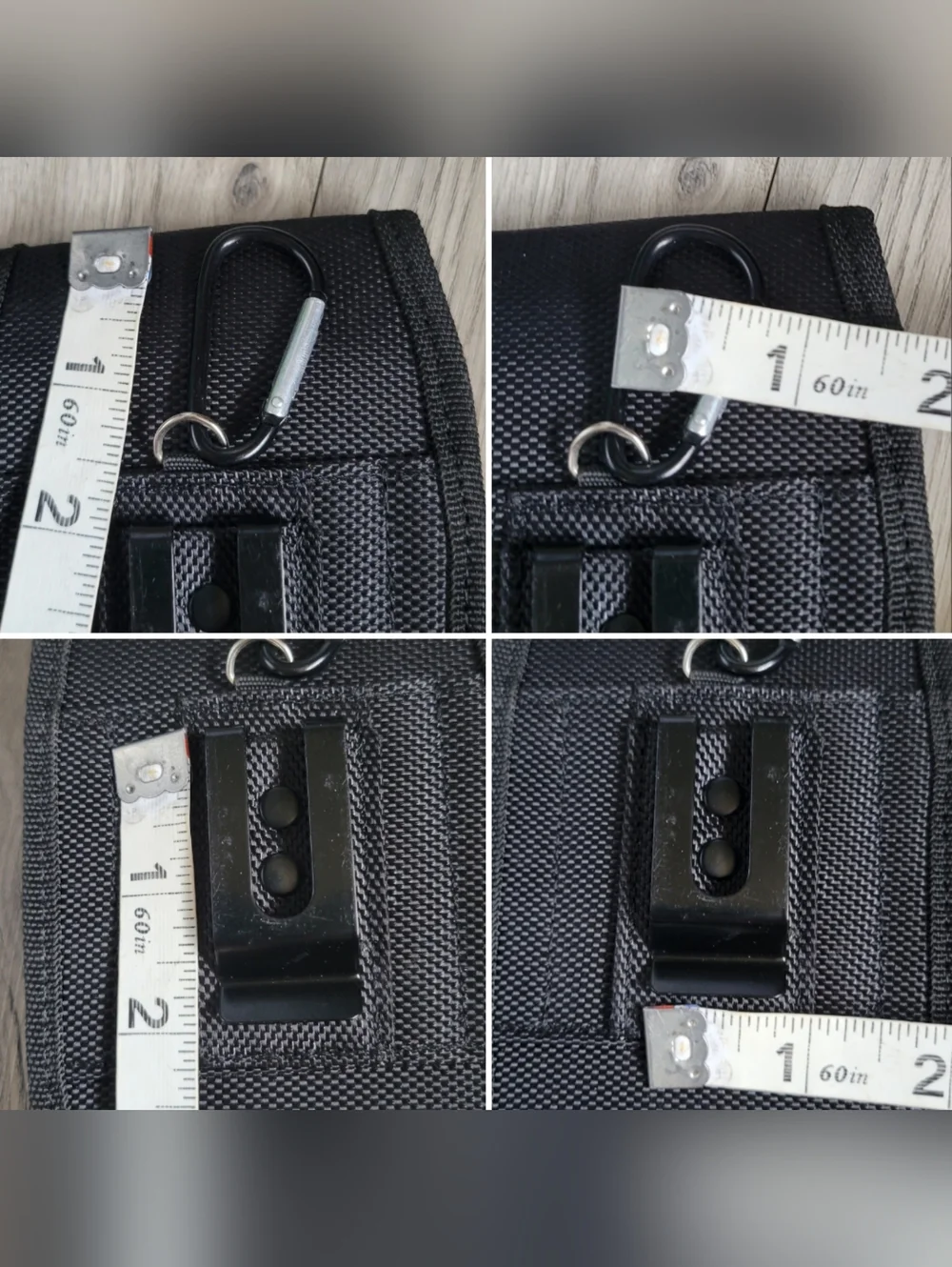 Black Clip-on Cellphone Carrier Holster with Belt Clip and Velcro Closure, 7